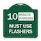 Signmission Must Use Flashers Choose Your Limit Minute Parking, Green & White Alum, 18" x 18", GW-1818-23867 A-DES-GW-1818-23867 - alternate 1
